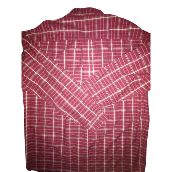 CINCH Western Wear Men's Button Thick Long Sleeve Plaid Shirt‎ Purple XXL - Picture 4 of 6